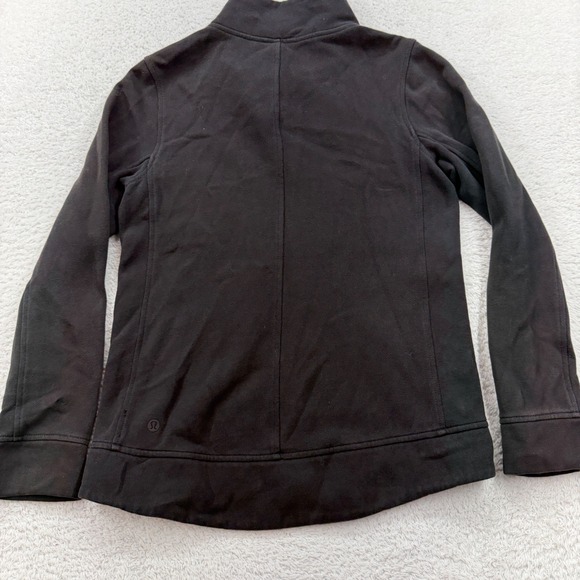 Lululemon Black Quilted Full Zip Jacket Women's Size 4 Moto Style - Picture 7 of 9